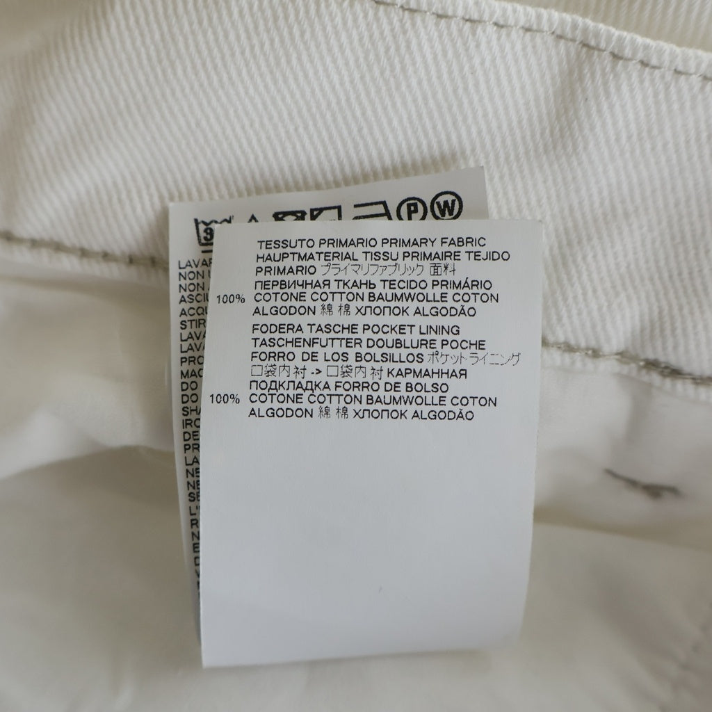 Maison Margiela(メゾンマルジェラ) 20AW Slash Denim Pants スラッシュディティール ダメージ加工 デニムパンツ ホワイト レディース S51LA0106