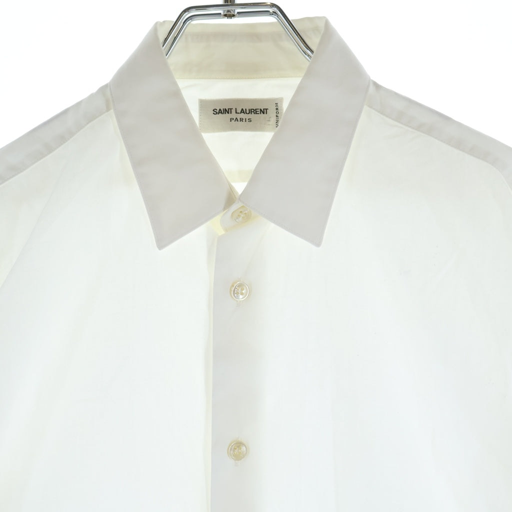 SAINT LAURENT PARIS(サンローランパリ) Uniform L/S Shirt ユニフォーム 長袖シャツ ホワイト 638427 Y217W