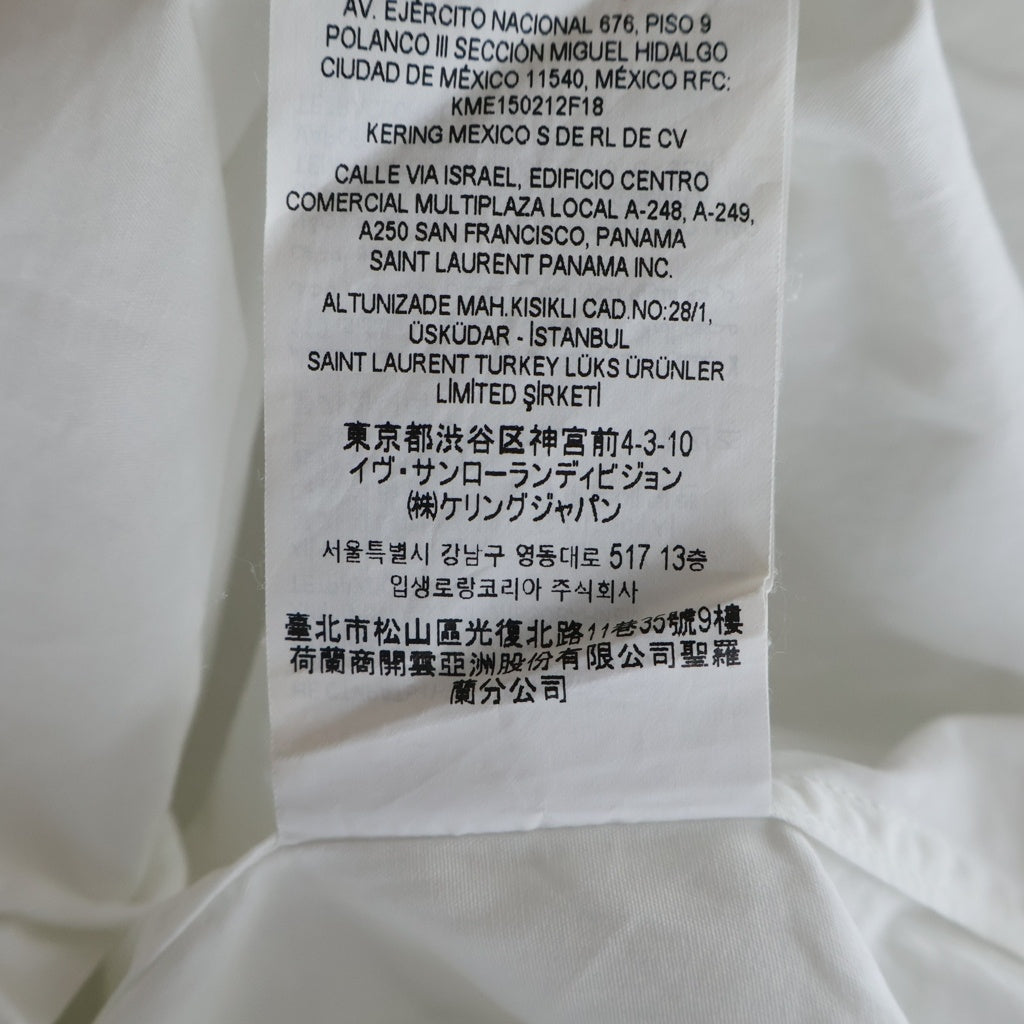 SAINT LAURENT PARIS(サンローランパリ) Uniform L/S Shirt ユニフォーム 長袖シャツ ホワイト 638427 Y217W