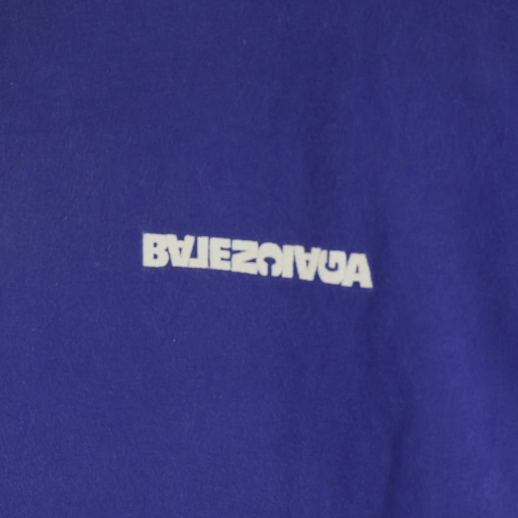 BALENCIAGA(バレンシアガ) Turning Logo T-Shirt ロゴ刺繍 半袖Tシャツ ネイビー 612966 TLVB3