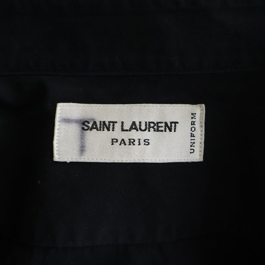 SAINT LAURENT PARIS(サンローランパリ) Uniform L/S Shirt ユニフォーム 長袖シャツ ブラック レディース 636994 Y227W
