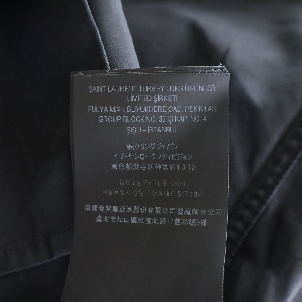 SAINT LAURENT PARIS(サンローランパリ) Uniform L/S Shirt ユニフォーム 長袖シャツ ブラック レディース 636994 Y227W
