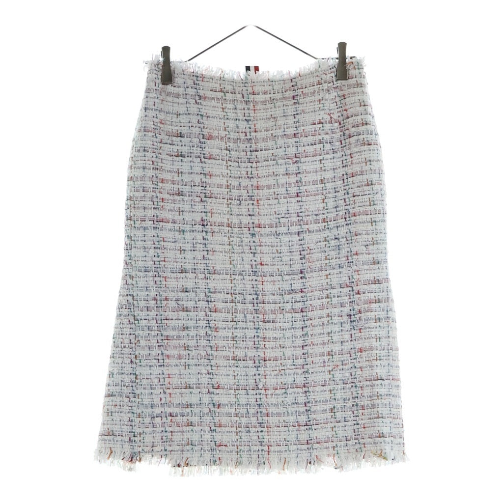 THOM BROWNE(トムブラウン) Tweed Skirt ツイードスカート ホワイト レディース FGC452T-04544960