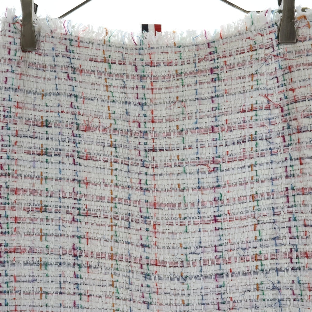 THOM BROWNE(トムブラウン) Tweed Skirt ツイードスカート ホワイト レディース FGC452T-04544960