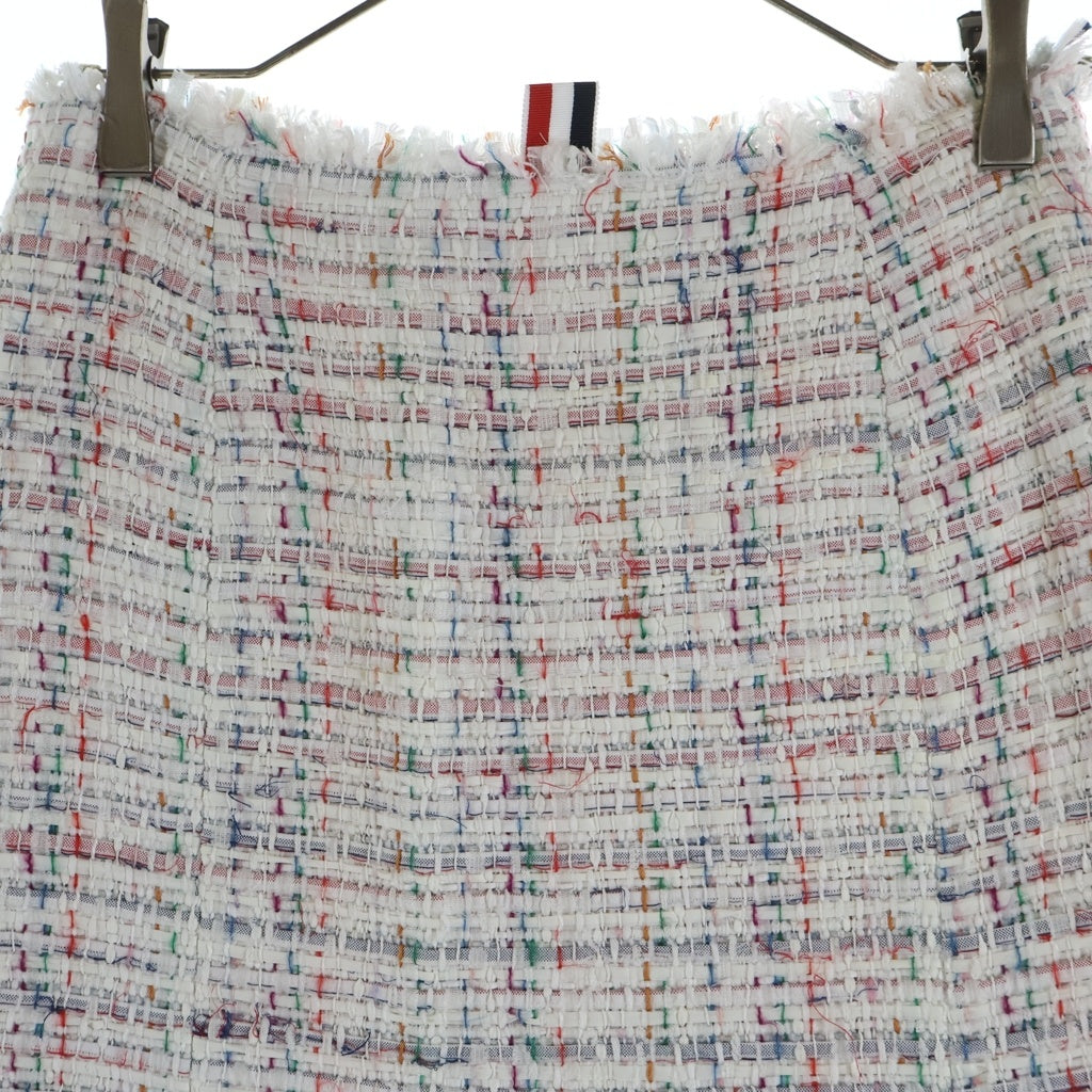 THOM BROWNE(トムブラウン) Tweed Skirt ツイードスカート ホワイト レディース FGC452T-04544960