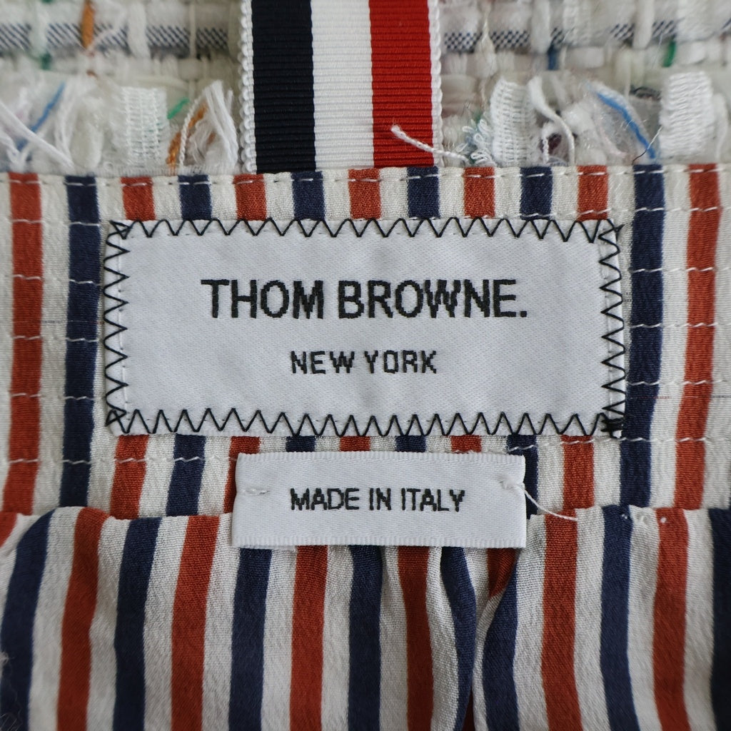 THOM BROWNE(トムブラウン) Tweed Skirt ツイードスカート ホワイト レディース FGC452T-04544960