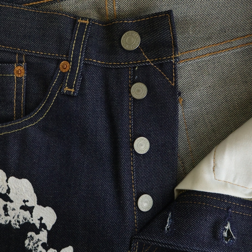 DENIM TEARS(デニムティアーズ) ×Levi's 501 Denim Pants リーバイス 花柄デニムパンツ インディゴ PC9-A1592-0000