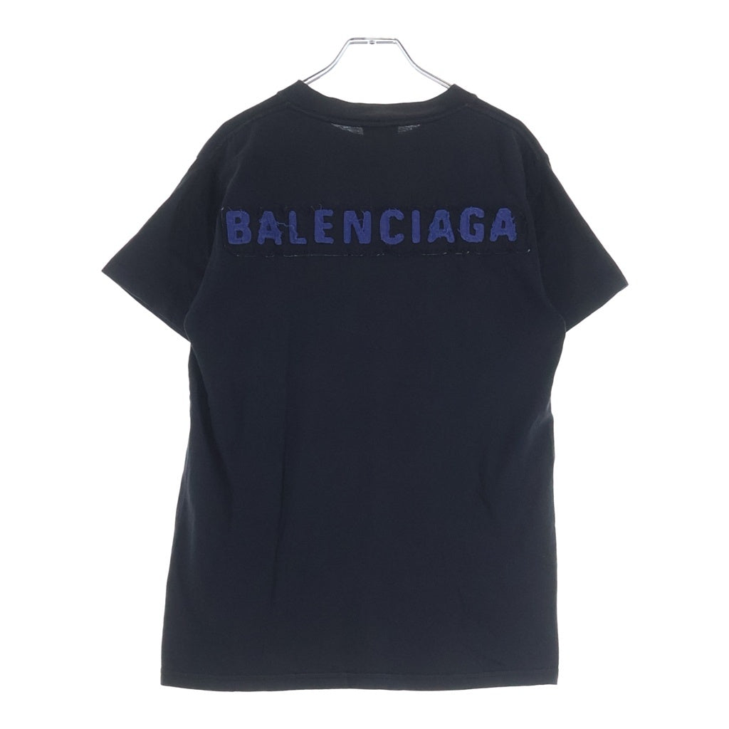 BALENCIAGA(バレンシアガ) T-Shirt バックロゴ刺繍 半袖Tシャツ ブラック