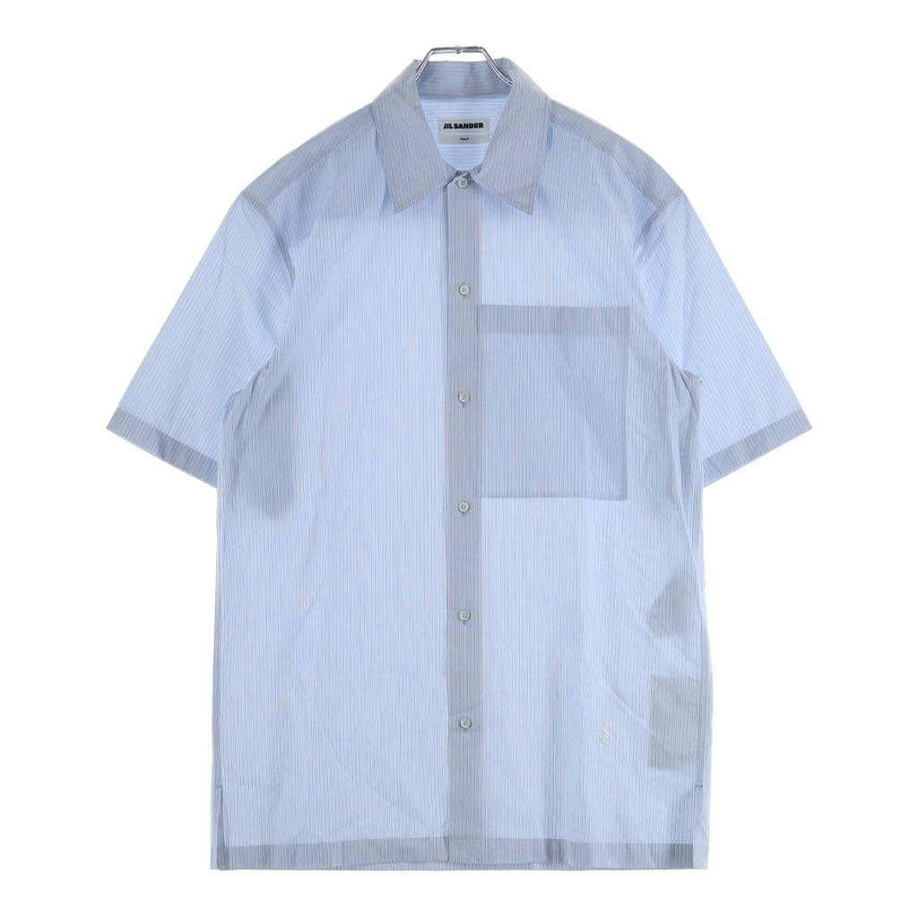JIL SANDER(ジルサンダー) Friday 7Days Stripes Shirt セブンデイズ フライデー ストライプ半袖シャツ ブルー J24DL0106 J45178