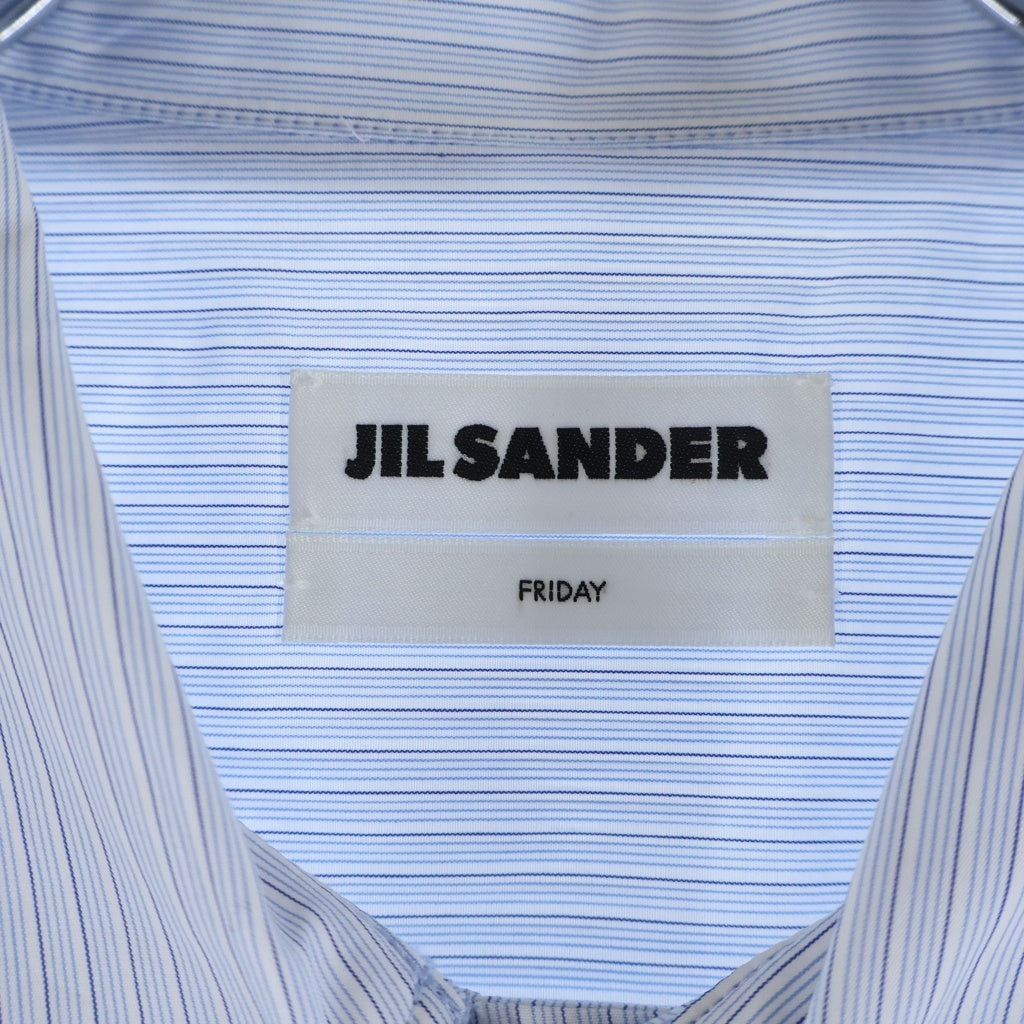 JIL SANDER(ジルサンダー) Friday 7Days Stripes Shirt セブンデイズ フライデー ストライプ半袖シャツ ブルー J24DL0106 J45178