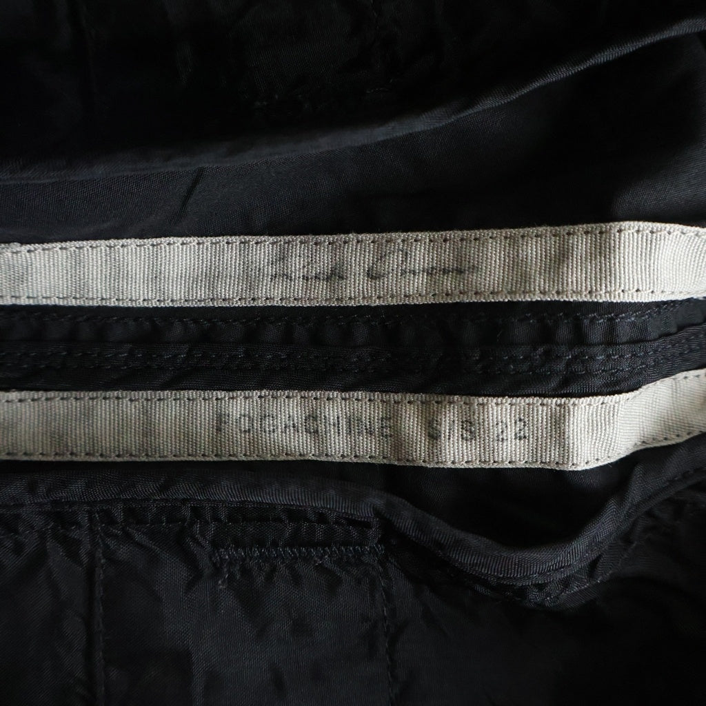 Rick Owens(リックオウエンス) 22SS Drawstring Pants 裾ジップ ドローストリングパンツ ブラック RP01B4318-P