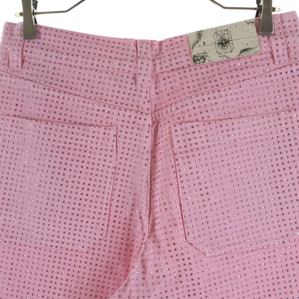 BIRTH OF ROYAL CHILD(バースオブロイヤルチャイルド) 20K Stellar Diamond Jeans Pink ダメージ加工 ラインストーン装飾 デニムパンツ ピンク