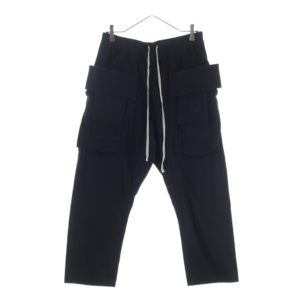 DRKSHDW(ダークシャドウ) 21AW Creatch Cargo Cropped Drawstring Pants クロップド ドローストリング カーゴパンツ ブラック DU02A3371-RIG