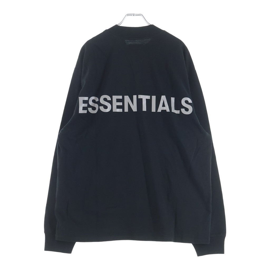 FEAR OF GOD ESSENTIALS(フィアオブゴッド エッセンシャルズ) L/S T-SHIRT バックリフレクターロゴ 長袖Tシャツ ロンT ブラック