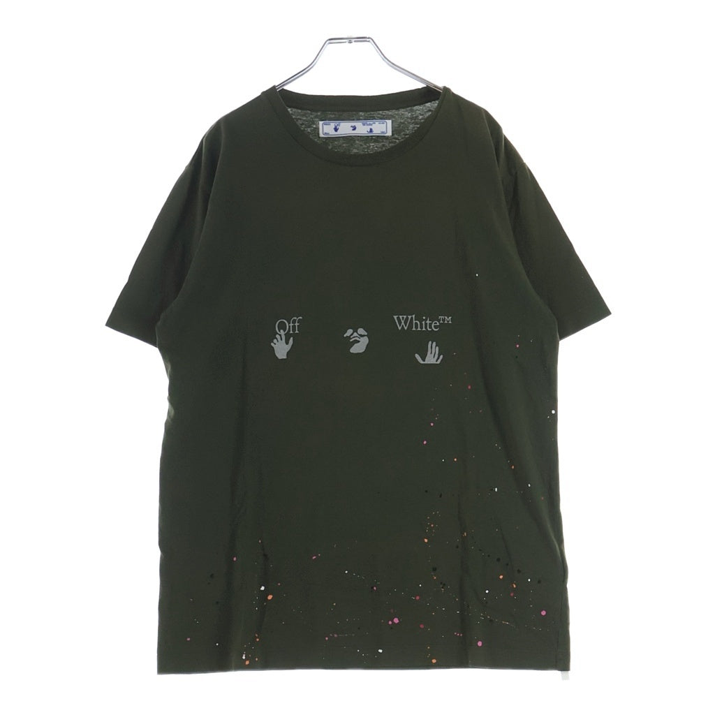 OFF-WHITE(オフホワイト) 21SS Vintage Paint T-Shirt 半袖Tシャツ カーキ OMAA027S21JER002