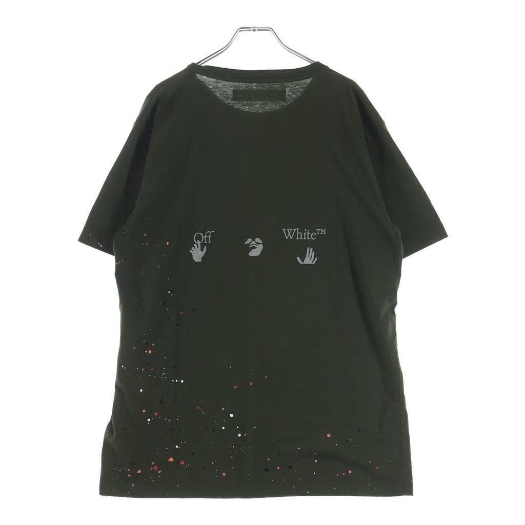 OFF-WHITE(オフホワイト) 21SS Vintage Paint T-Shirt 半袖Tシャツ カーキ OMAA027S21JER002