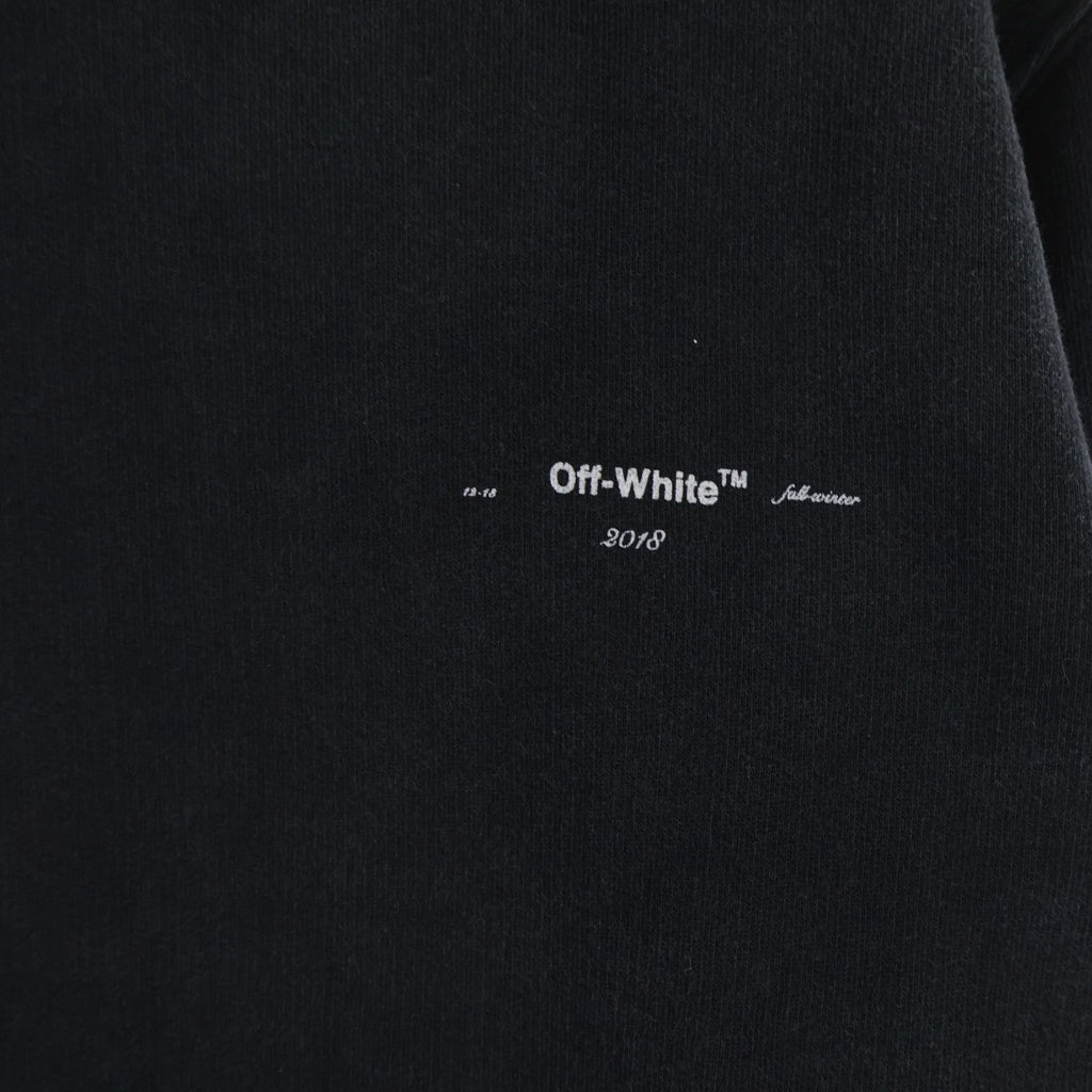 OFF-WHITE(オフホワイト) 18AW 3D Line Crewneck クルーネックスウェットトレーナー ブラック OMBA025E18192002