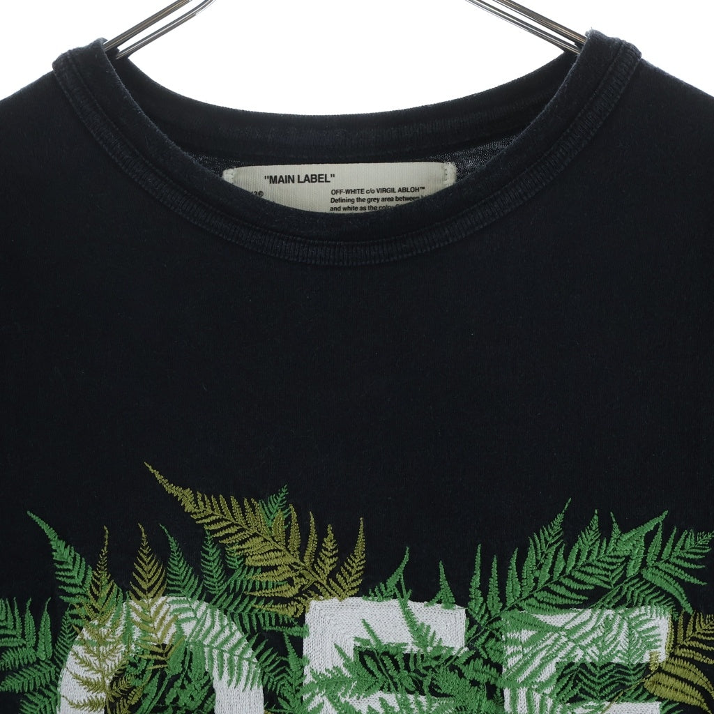 OFF-WHITE(オフホワイト) 17SS Tree T-Shirt ロゴ刺繍 半袖Tシャツ ブラック