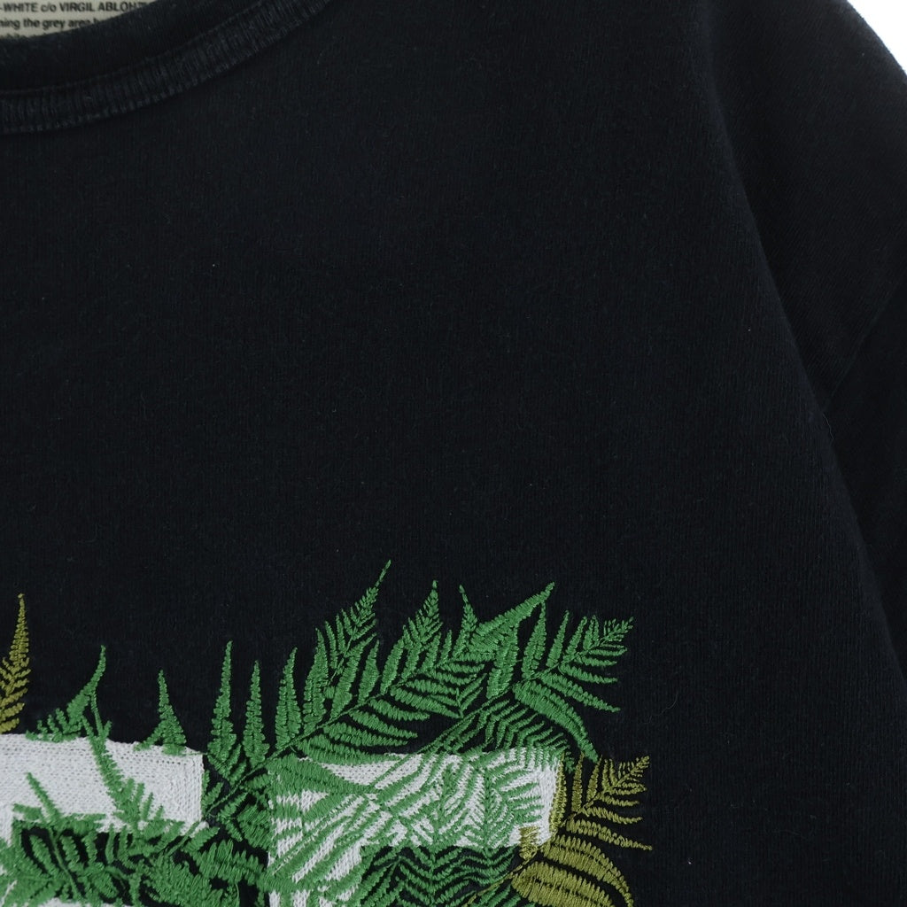 OFF-WHITE(オフホワイト) 17SS Tree T-Shirt ロゴ刺繍 半袖Tシャツ ブラック