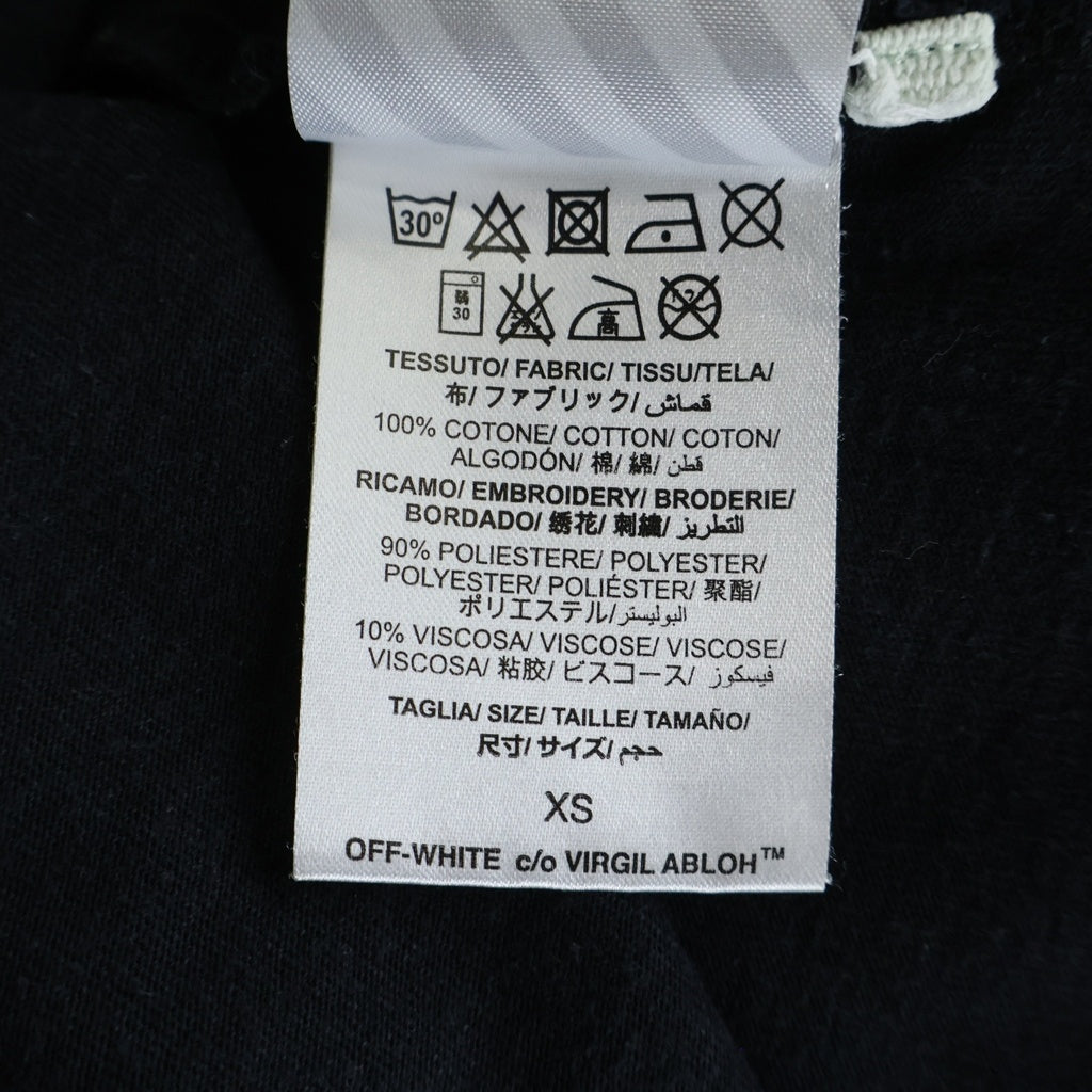 OFF-WHITE(オフホワイト) 17SS Tree T-Shirt ロゴ刺繍 半袖Tシャツ ブラック