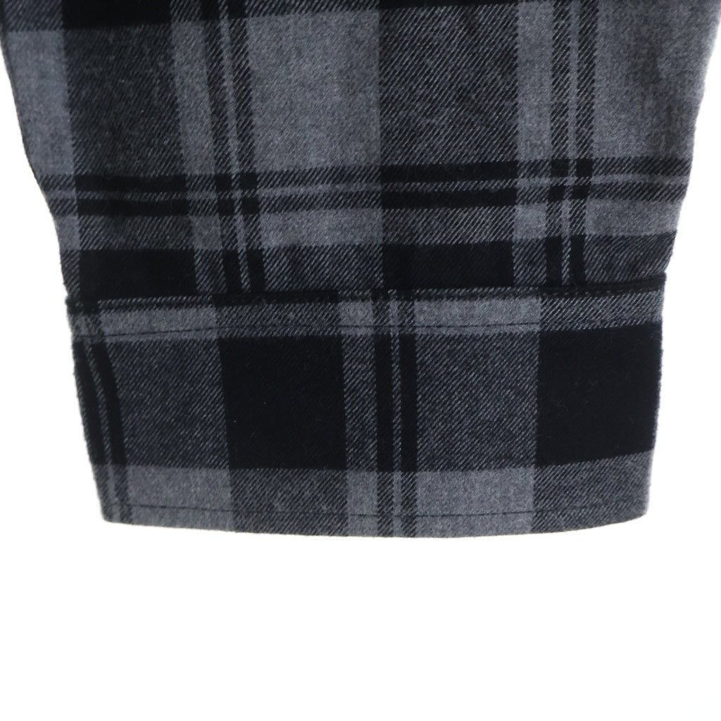OFF-WHITE(オフホワイト) 24AW Character Check Flannel Shirt 長袖チェックシャツ ネルシャツ グレー OMGE030F24FAB001