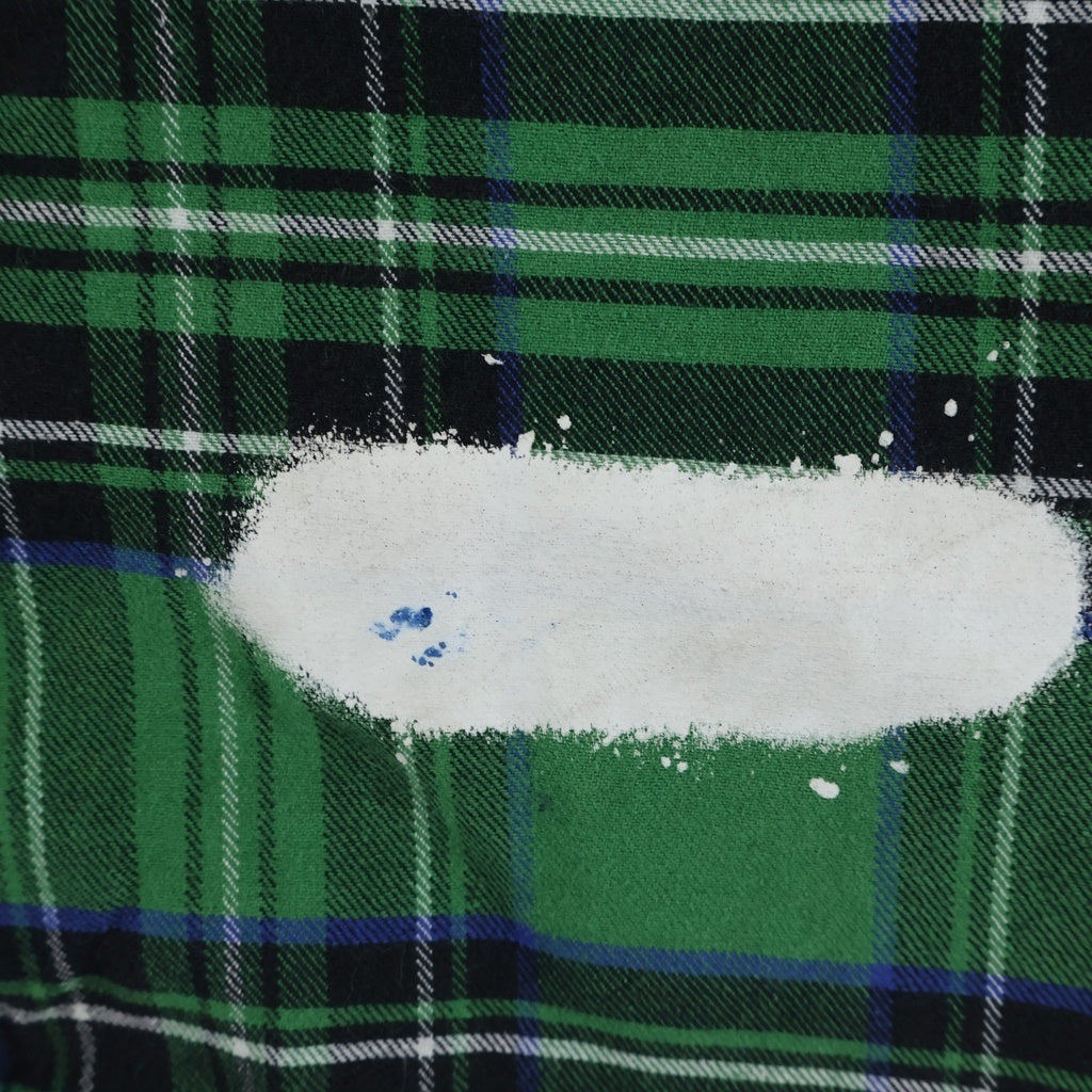 OFF-WHITE(オフホワイト) 17SS Check Flannel Shirt 長袖チェックシャツ ネルシャツ グリーン OMGE030F24FAB001