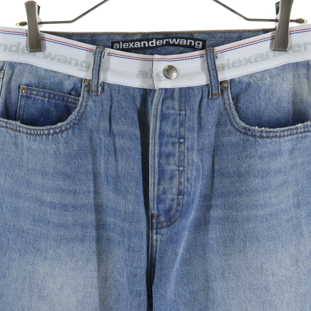 ALEXANDER WANG(アレキサンダーワン) Waist Logo Jean ウエストロゴデニムパンツ ジーンズ インディゴ レディース 4DC42244241