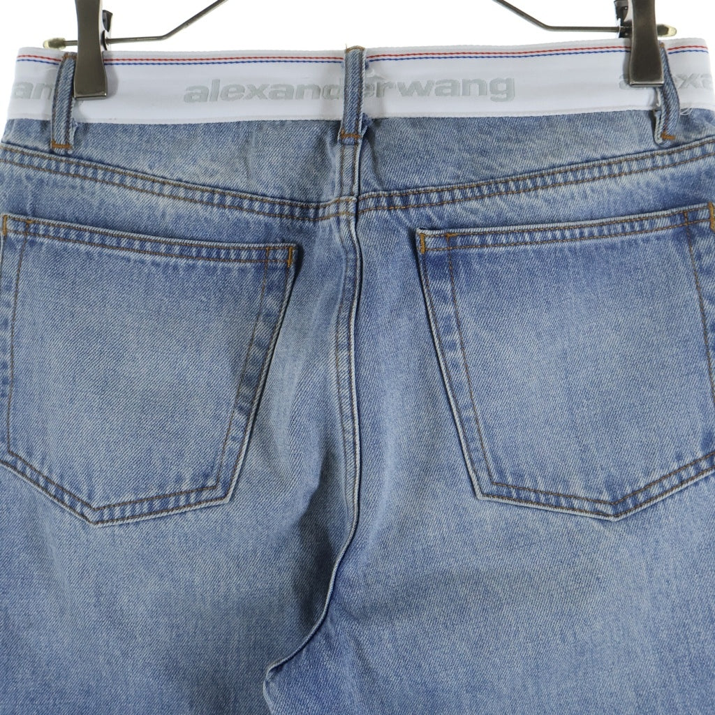 ALEXANDER WANG(アレキサンダーワン) Waist Logo Jean ウエストロゴデニムパンツ ジーンズ インディゴ レディース 4DC42244241