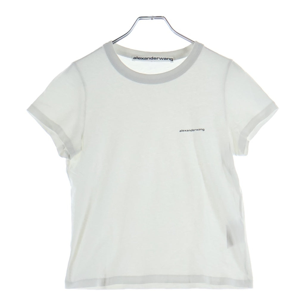 ALEXANDER WANG(アレキサンダーワン) Cropped T-Shirt クロップド半袖Tシャツ ホワイト レディース