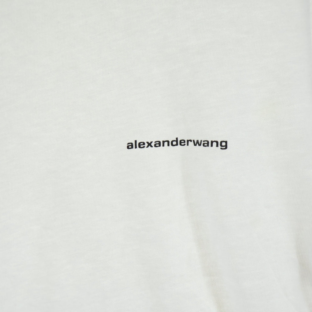 ALEXANDER WANG(アレキサンダーワン) Cropped T-Shirt クロップド半袖Tシャツ ホワイト レディース