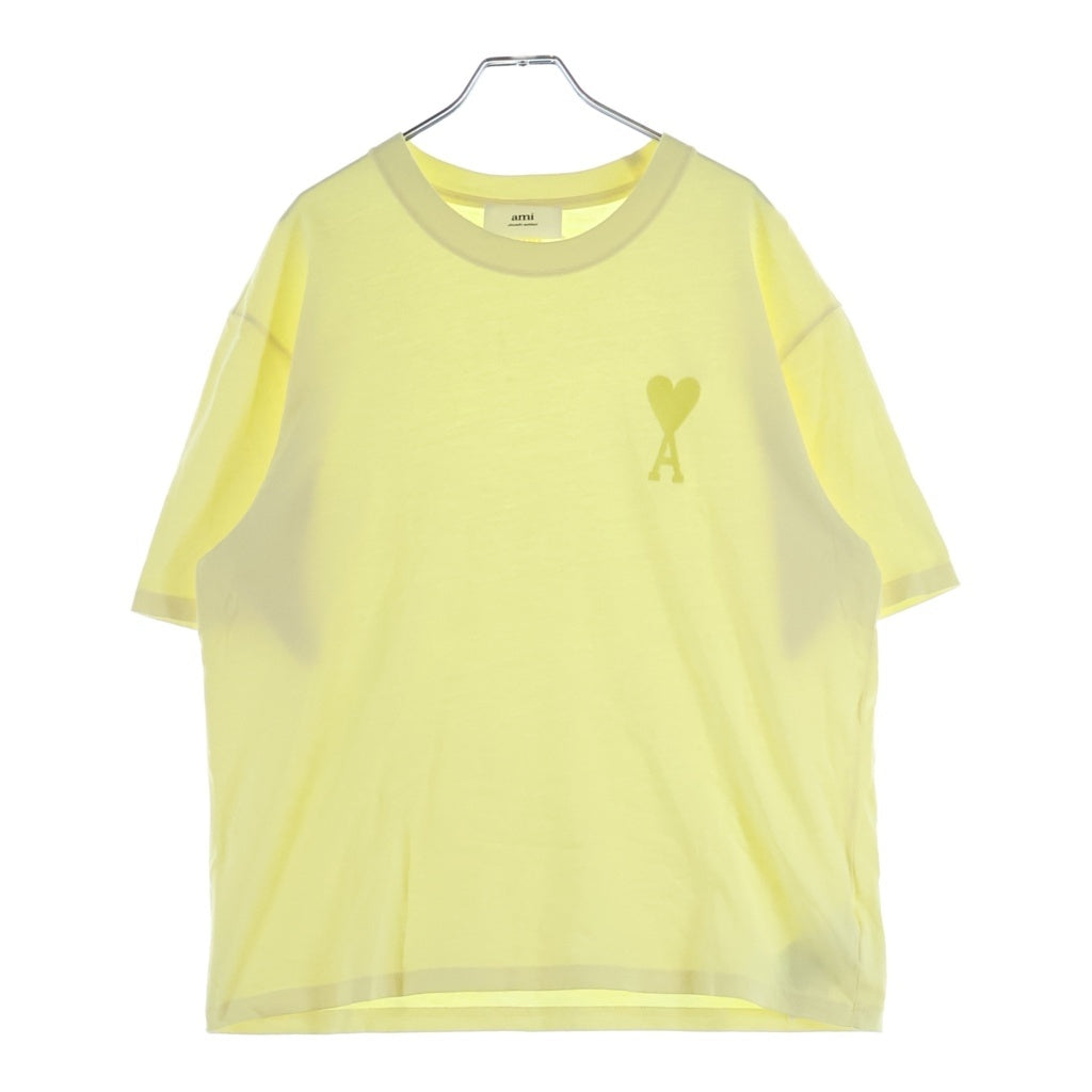 AMI Alexandre Mattiussi(アミアレクサンドルマテュッシ) S/S T-Shirt ハートロゴ刺繍 半袖Tシャツ イエロー E22UTS002.726