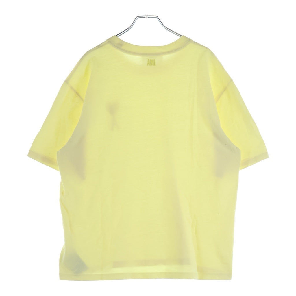 AMI Alexandre Mattiussi(アミアレクサンドルマテュッシ) S/S T-Shirt ハートロゴ刺繍 半袖Tシャツ イエロー E22UTS002.726