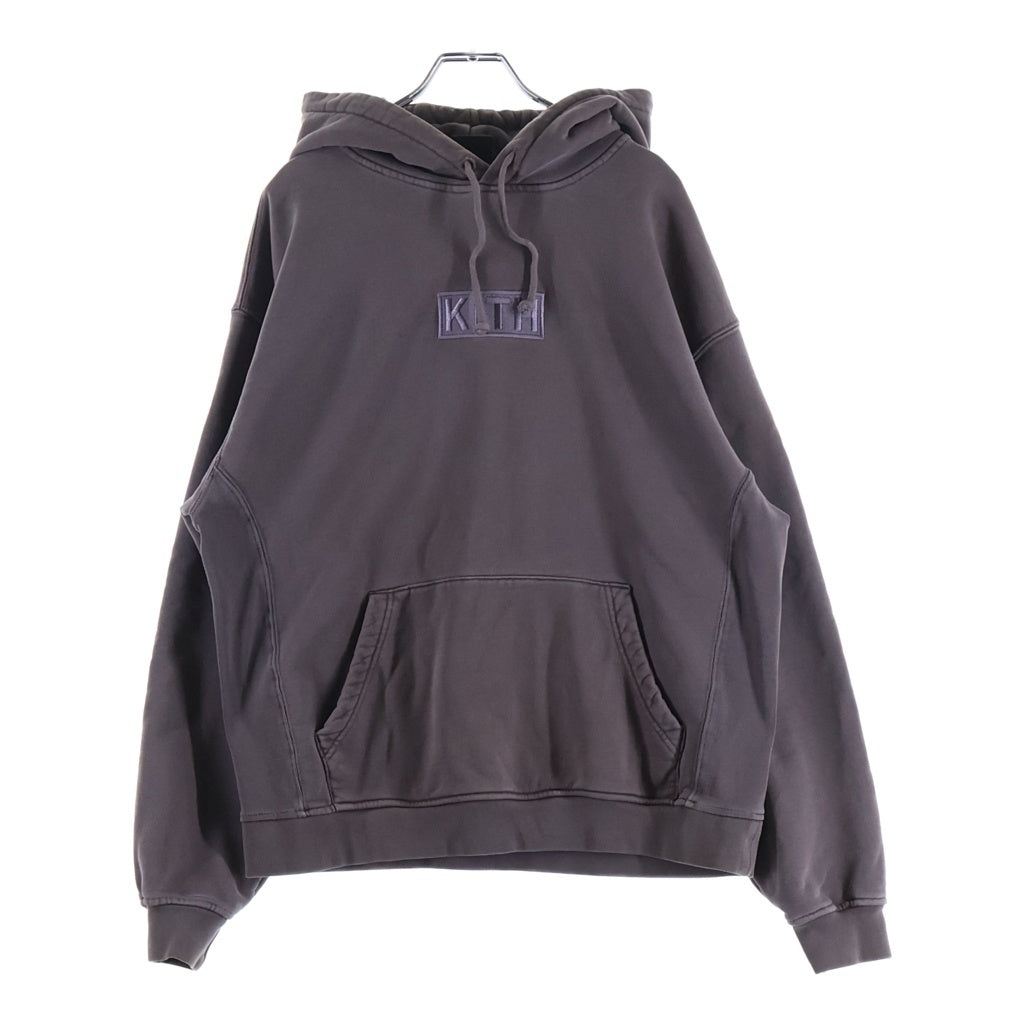 KITH(キス) 20AW Williams III Hoodie KH2559 ウィリアムズ ボックスロゴ刺繍 スウェット プルオーバーパーカー ブラウン