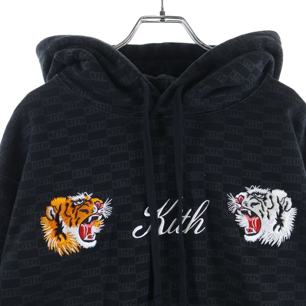 KITH(キス) TOKYO Tiger Souvenir Hoodie KH2443 東京限定タイガー スーベニア 刺繍 ーディー プルオーバー パーカー ブラック