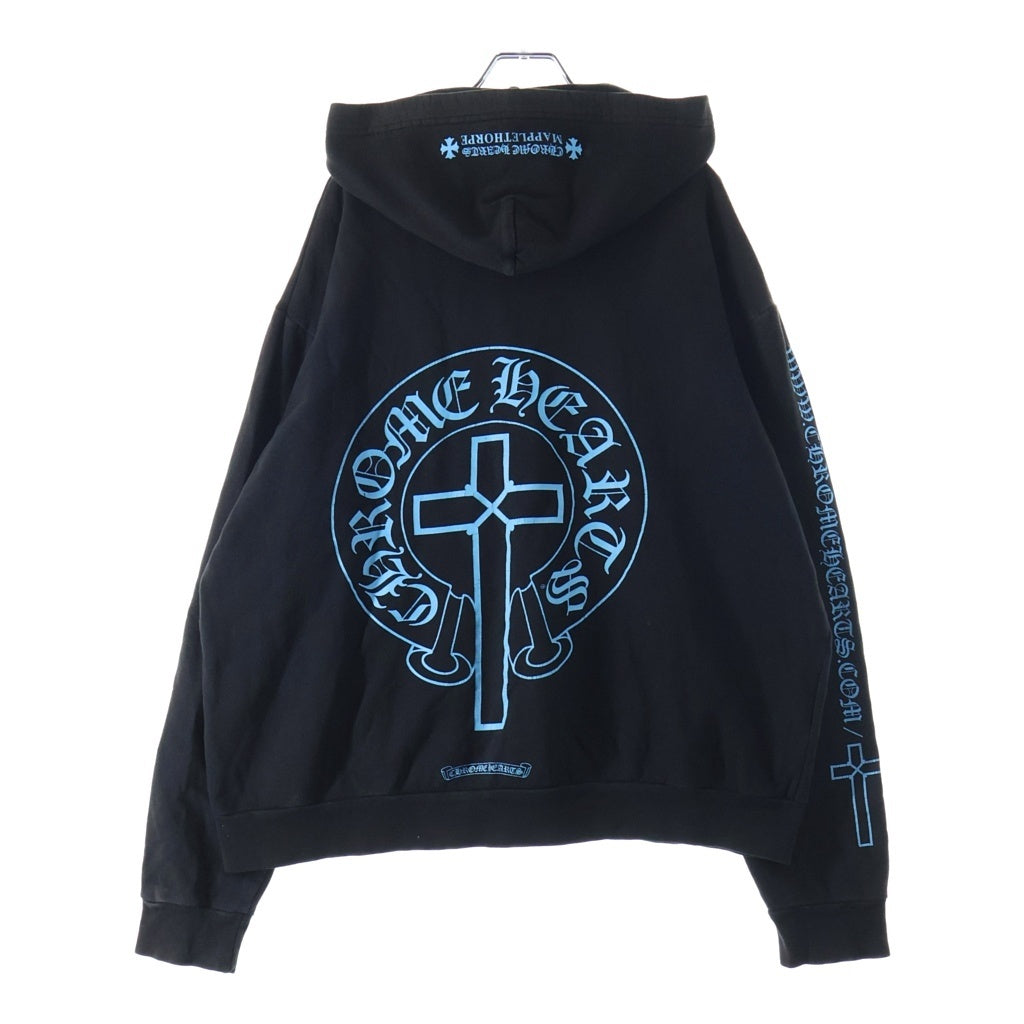 CHROME HEARTS(クロムハーツ) MAPPLETHORPE HOODIE メイプルソープ ホースシュー フーディー プルオーバー スウェットパーカー ブルー/ブラック