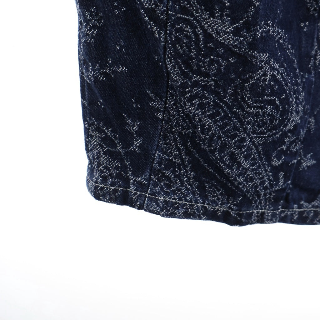 Needles(ニードルス) 23AW H.D Pants Jean 10oz Denim Paisley Jq NS167 ヒザデルパンツ ペイズリー柄デニムワイドパンツ インディゴ