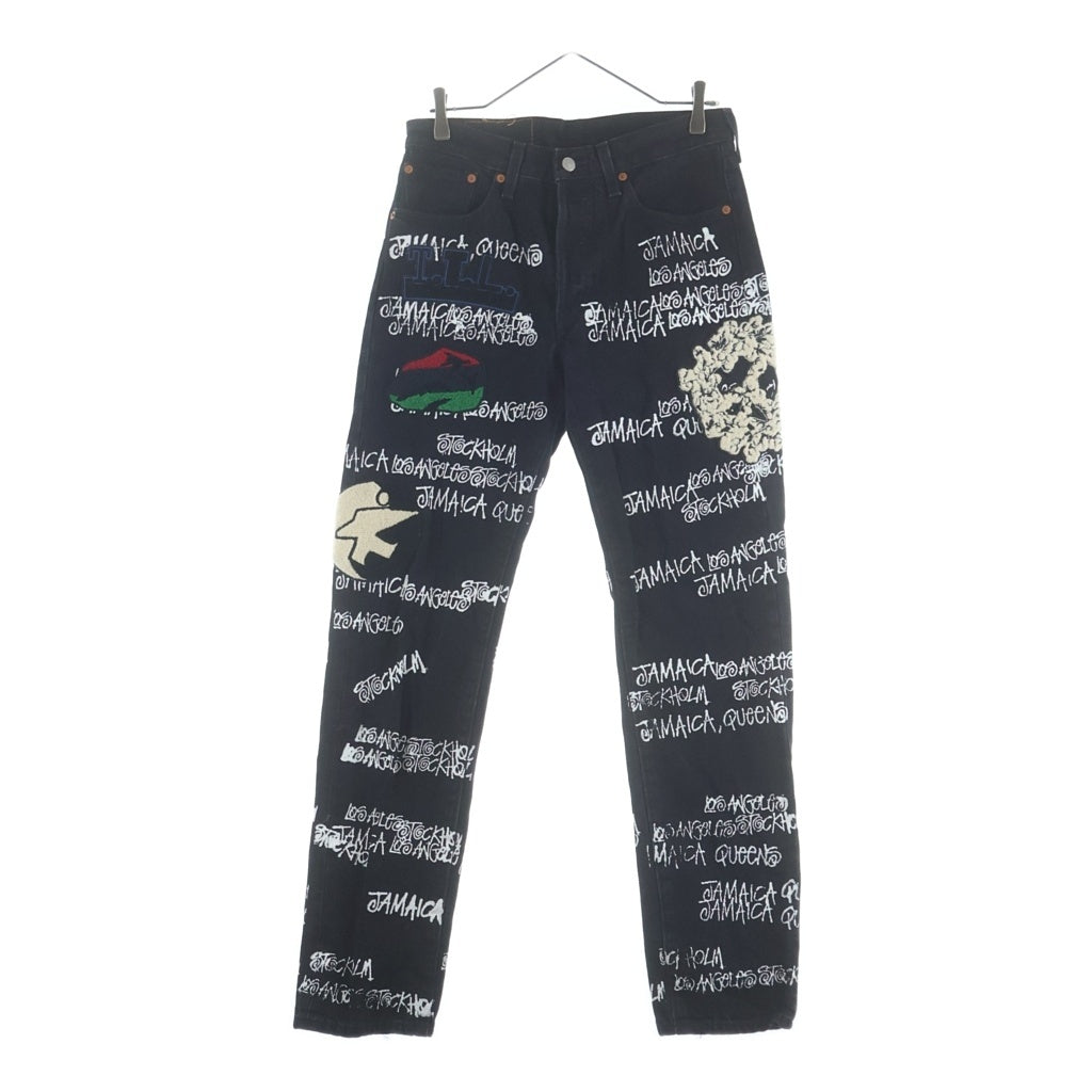 DENIM TEARS(デニムティアーズ) x Stussy x Our Legacy DENIM PANTS ×ステューシー ×アワーレガシー ストレートデニムパンツ ブラック