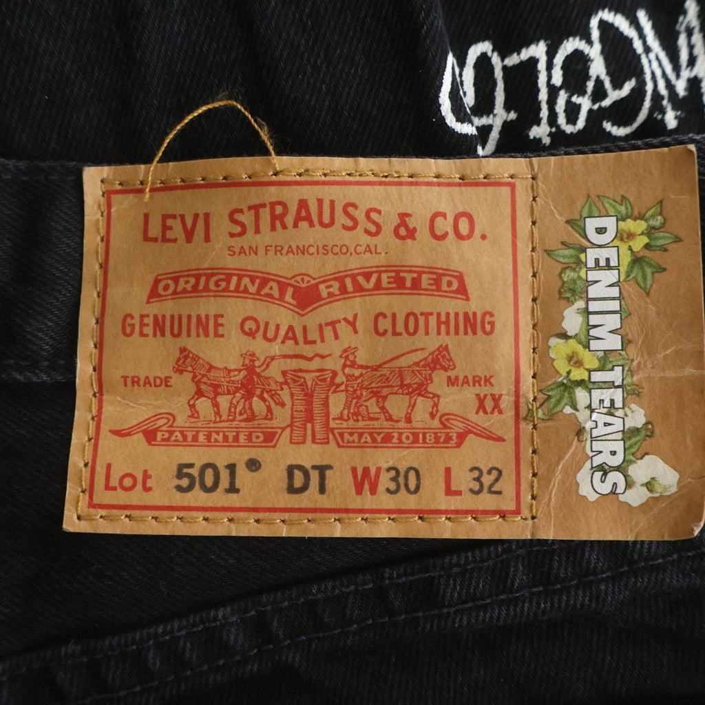 DENIM TEARS(デニムティアーズ) x Stussy x Our Legacy DENIM PANTS ×ステューシー ×アワーレガシー ストレートデニムパンツ ブラック