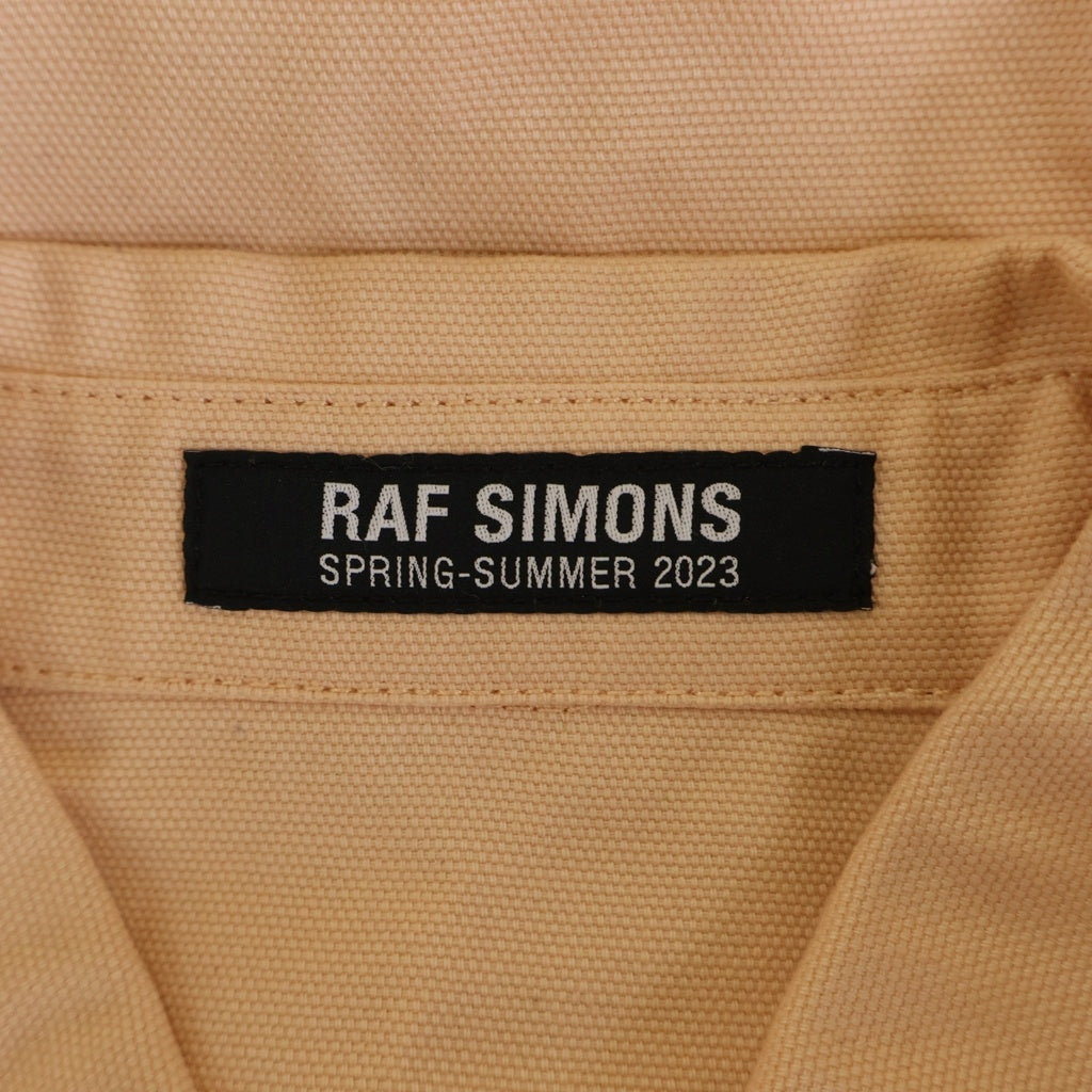 RAF SIMONS(ラフシモンズ) 23SS Straight Fit Denim Shirt 231-M242 ロゴパッチ ストレートフィット デニム長袖シャツ ピンク