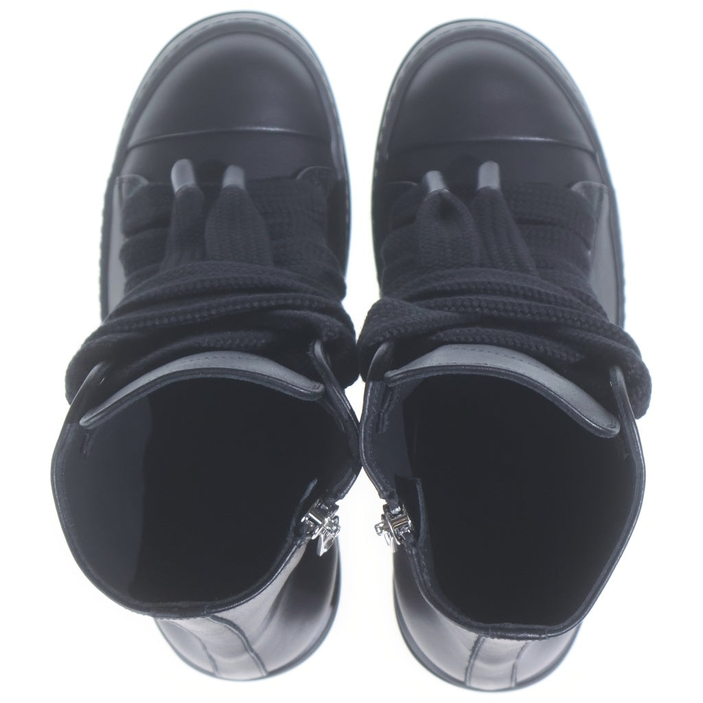 Rick Owens(リックオウエンス) JUMBOLACE SNEAKER ジャンボレース レザーハイカットスニーカー ブラック RP01F6878-LCOW2