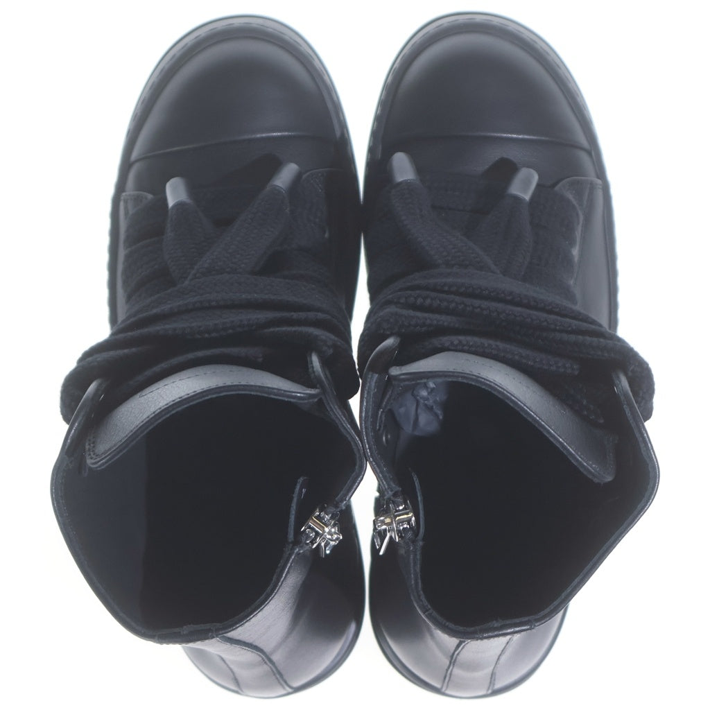 Rick Owens(リックオウエンス) JUMBOLACE SNEAKER ジャンボレース レザーハイカットスニーカー ブラック RP01F6878-LCOW2