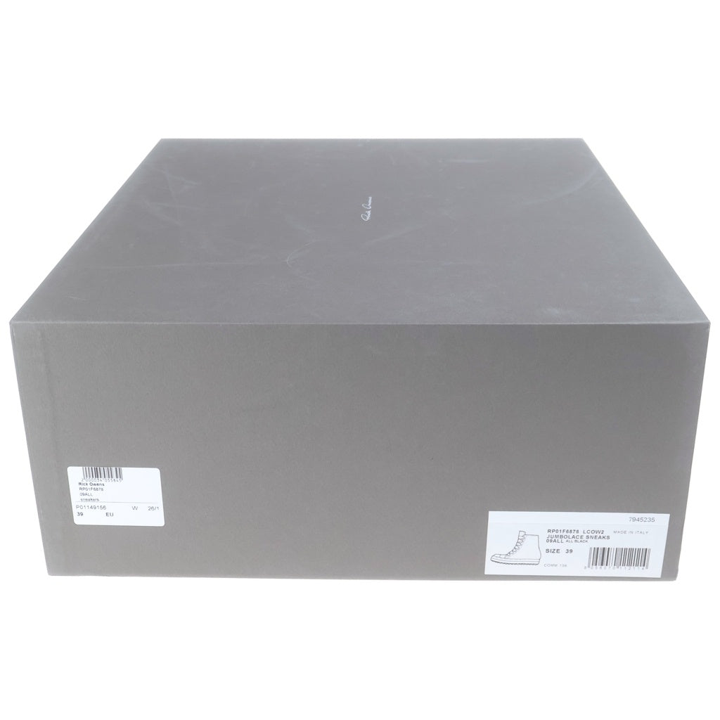 Rick Owens(リックオウエンス) JUMBOLACE SNEAKER ジャンボレース レザーハイカットスニーカー ブラック RP01F6878-LCOW2