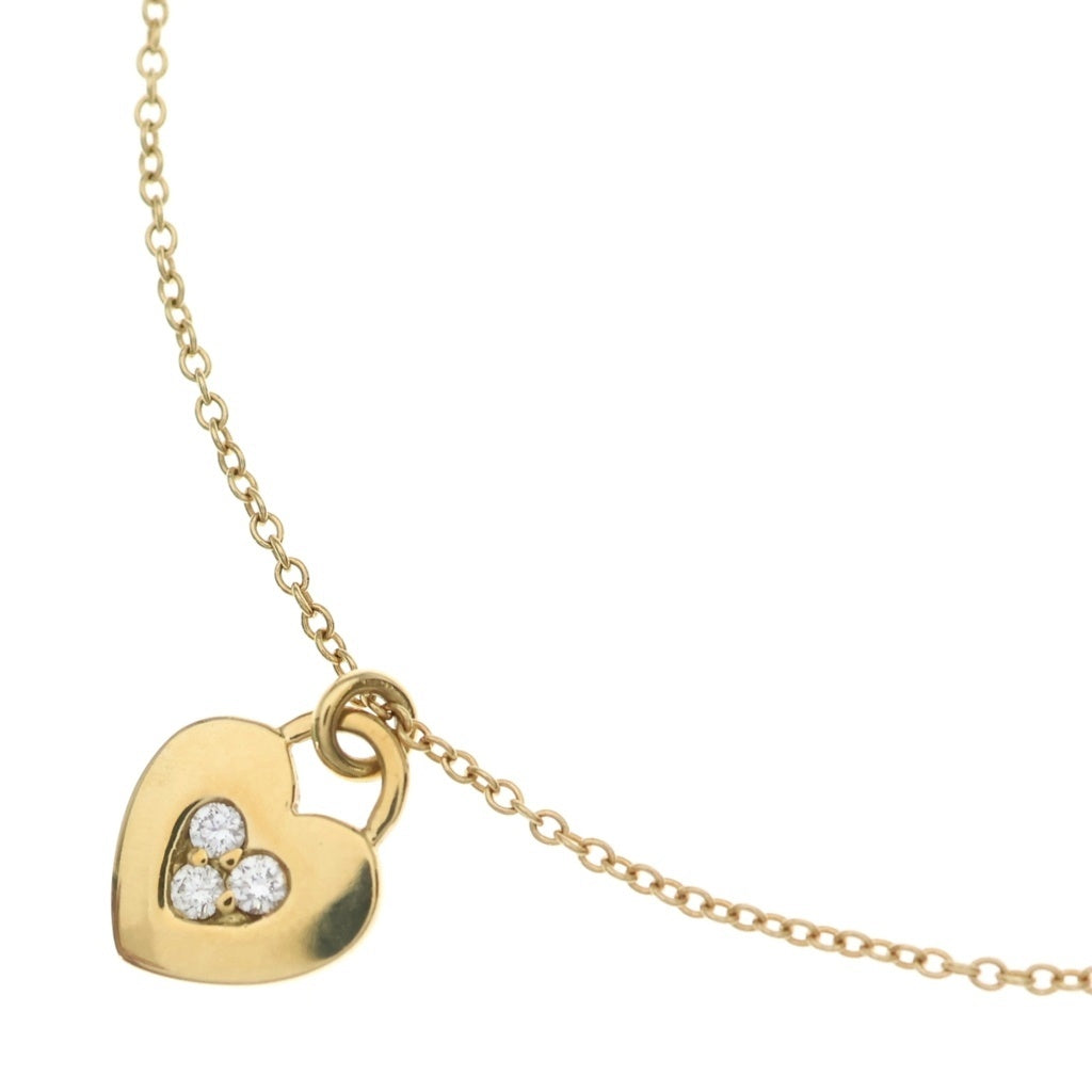 TIFFANY & Co.(ティファニー) 18KYG ハートロック ダイヤモンド ペンダントトップ イエローゴールド レディース