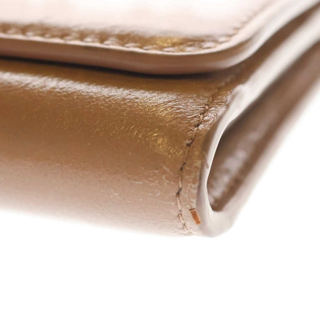 DIOR(ディオール) 30 Montaigne Wallet モンテーニュ チェーンレザーウォレット ピンク レディース