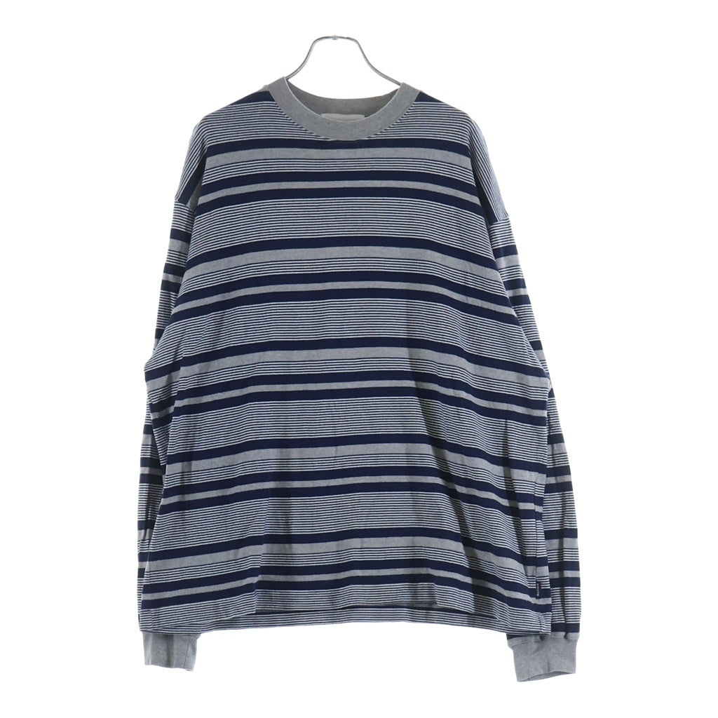 everyone(エブリワン) Border Long Sleeve T-Shirt ボーダー長袖Tシャツ ロンT グレー EV24-CS20