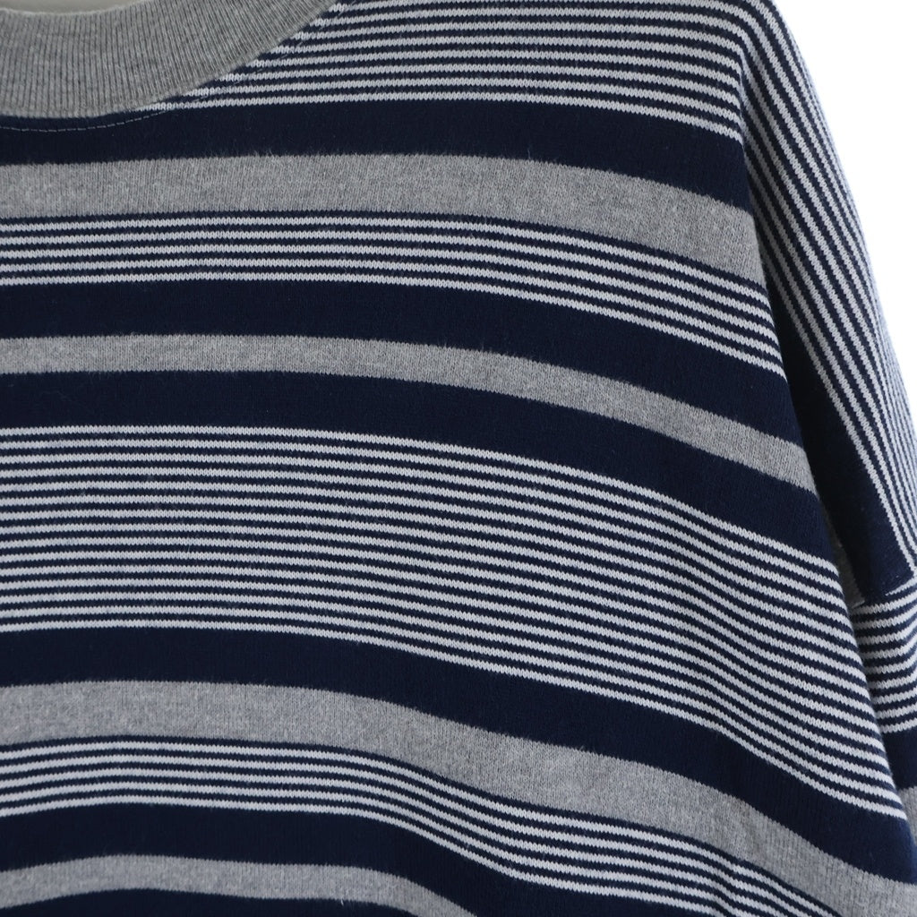everyone(エブリワン) Border Long Sleeve T-Shirt ボーダー長袖Tシャツ ロンT グレー EV24-CS20