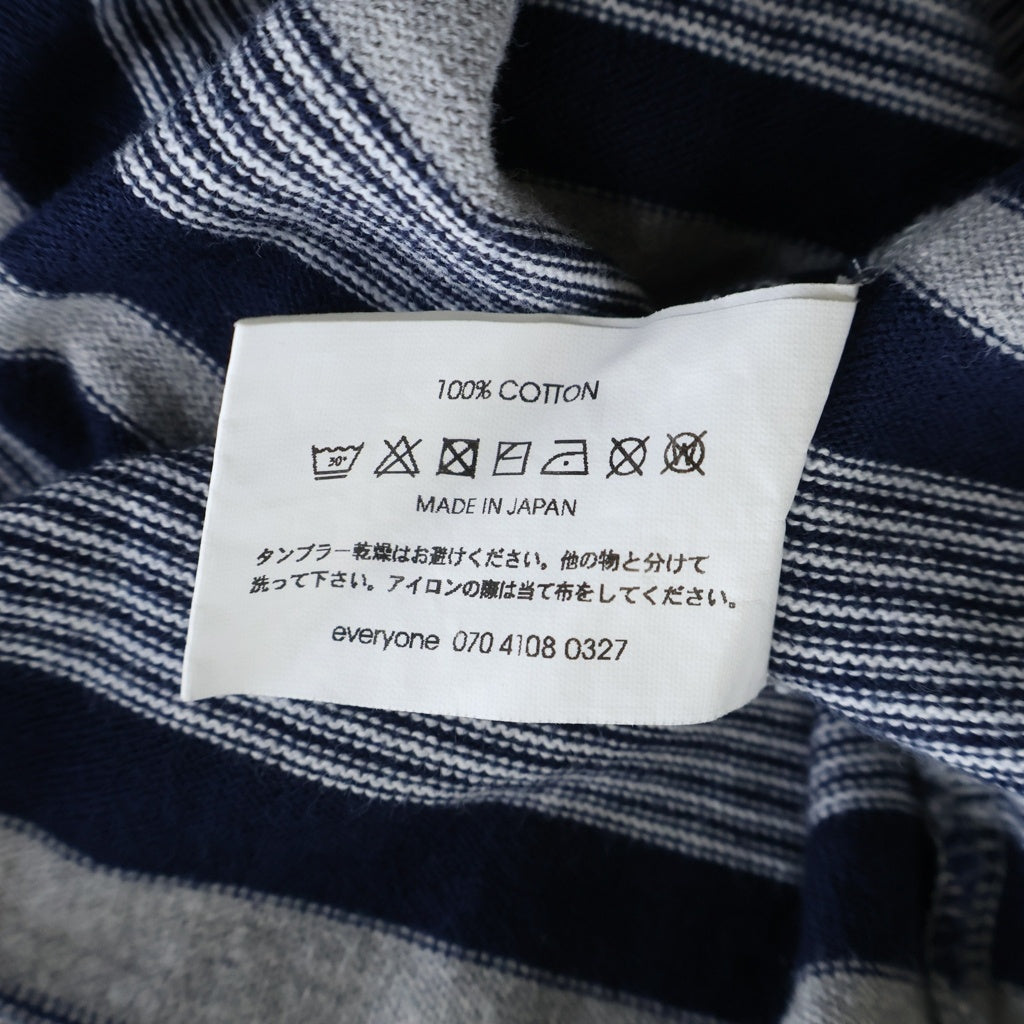 everyone(エブリワン) Border Long Sleeve T-Shirt ボーダー長袖Tシャツ ロンT グレー EV24-CS20
