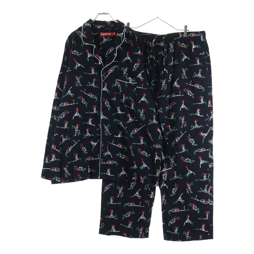 SUPREME(シュプリーム) 25AW Hanes Holiday Pajama Set ヘインズ ホリデー パジャマセット 長袖シャツ パンツ ブラック