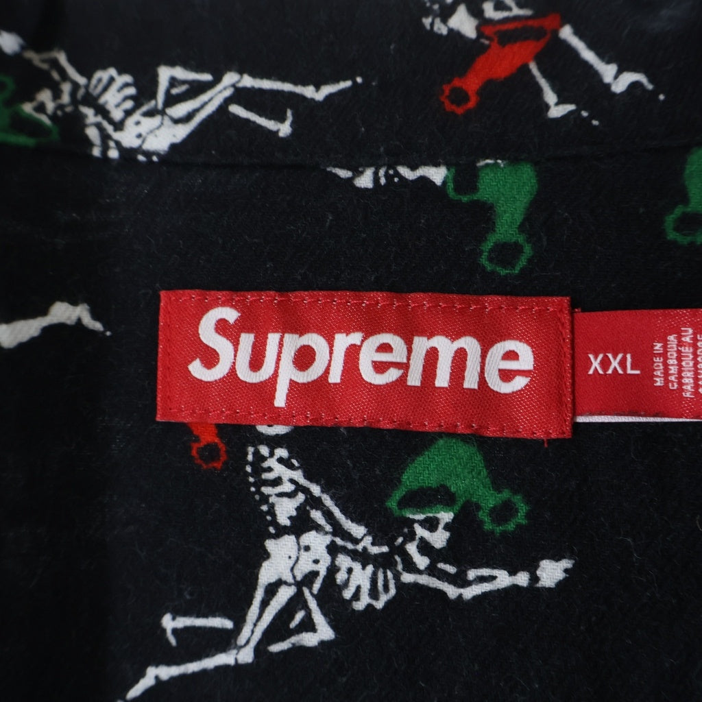 SUPREME(シュプリーム) 25AW Hanes Holiday Pajama Set ヘインズ ホリデー パジャマセット 長袖シャツ パンツ ブラック