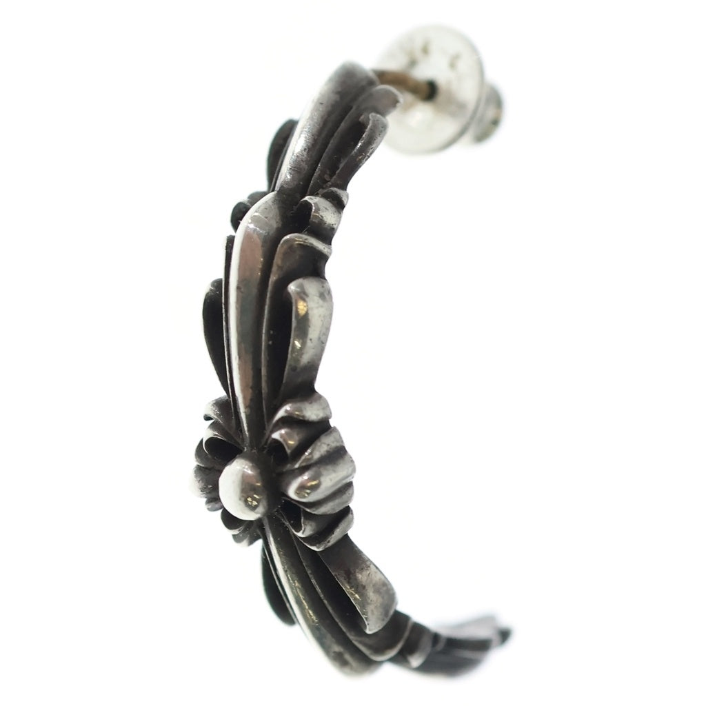 CHROME HEARTS(クロムハーツ) ダブルフローラルクロスフープピアス シルバー